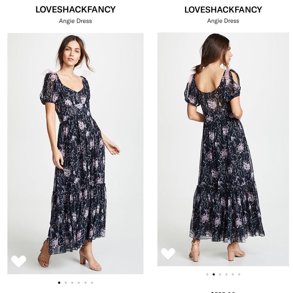 LoveShackFancy Angie Dress (Navy Cosmos)